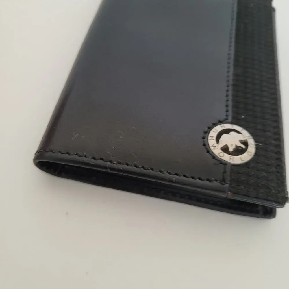 Hunting World Mini Designer Black Wallet Credit Card Holder Small Compact